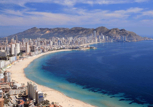 Vistas de la bahía de Benidorm