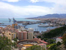 Vista del puerto de Málaga