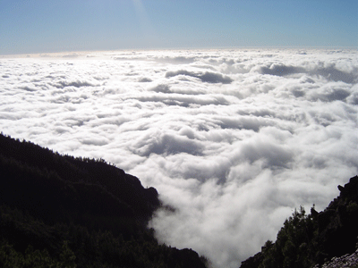 Mar de nubes vistas desde el Teide